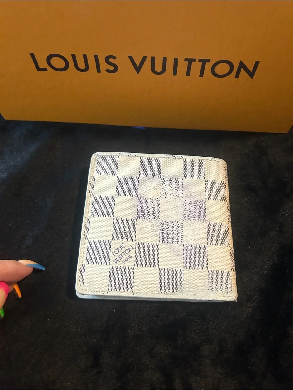 Louis Vuitton Damier Azur Bifold Wallet - Cream and Blue